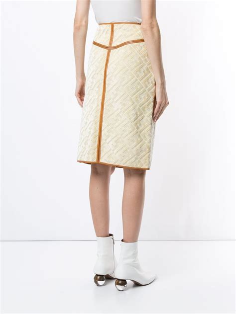 fendi zucca print skirt|farfetch fendi skirt.